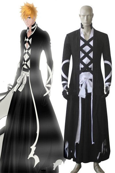 Bleach Ichigo Kurosaki New Bankai Look Cosplay Costume